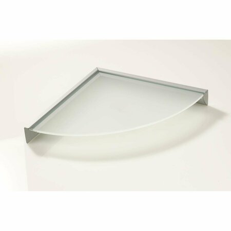 HOME IMPROVEMENT 12 in. Wallscapes Essentials Glass Corner Shelf Kit HO3029670